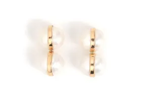 Double Pearl Drop Earrings