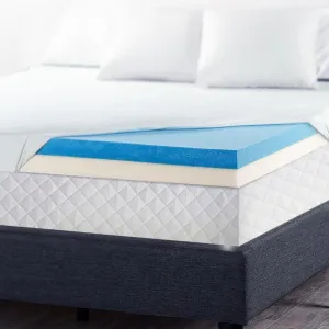 Double Size Dual Layer Cool Gel Memory Foam Topper