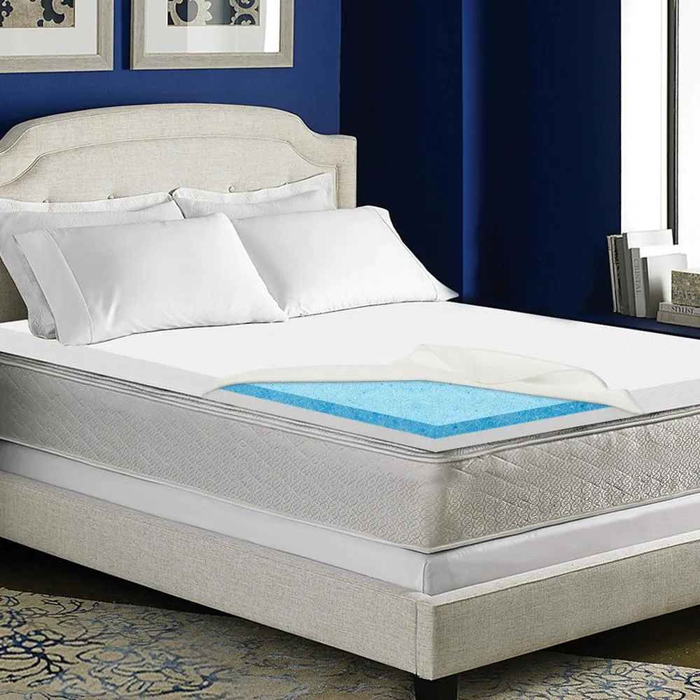 Double Size Dual Layer Cool Gel Memory Foam Topper