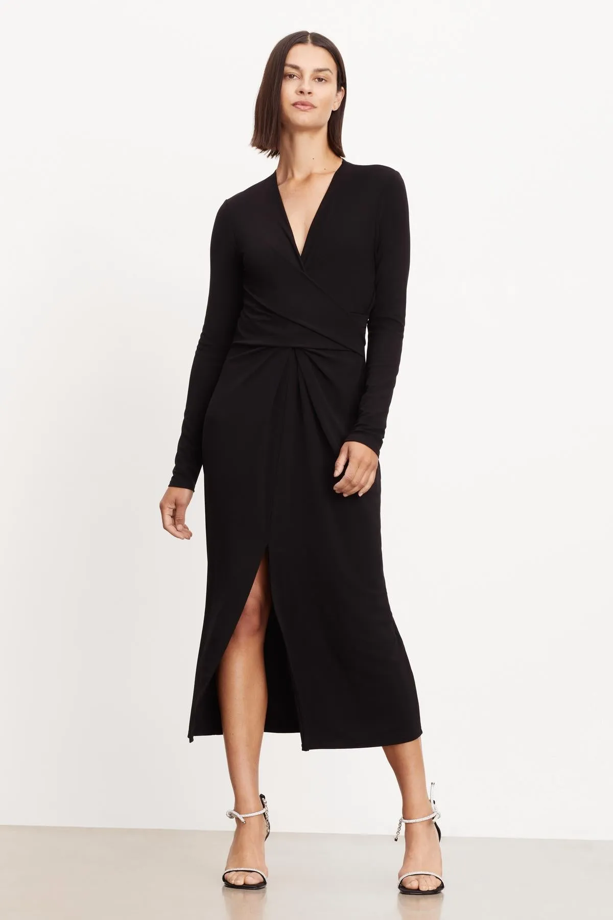 ELIANA WRAP MIDI DRESS