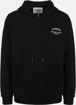 Embroidered Logo Sweat Hoody (Black) - I23E08663179000