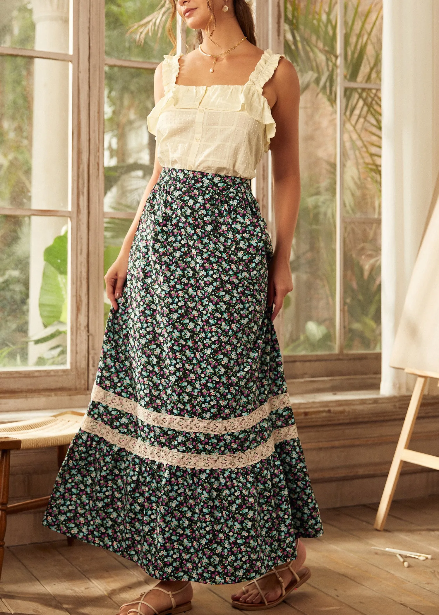 Field of Dreams Maxi Skirt