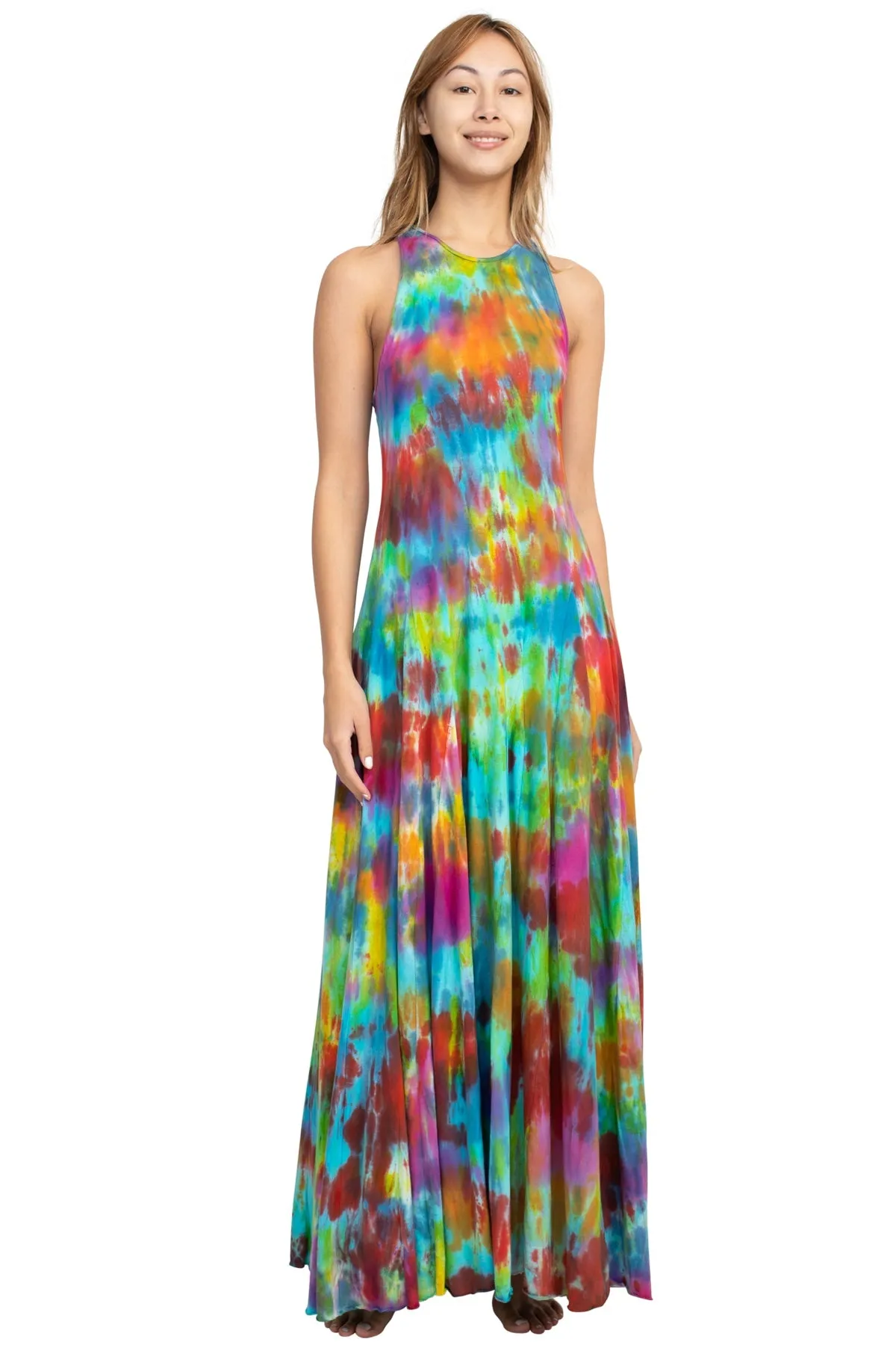 Flowy Tie-dye Maxi Dress