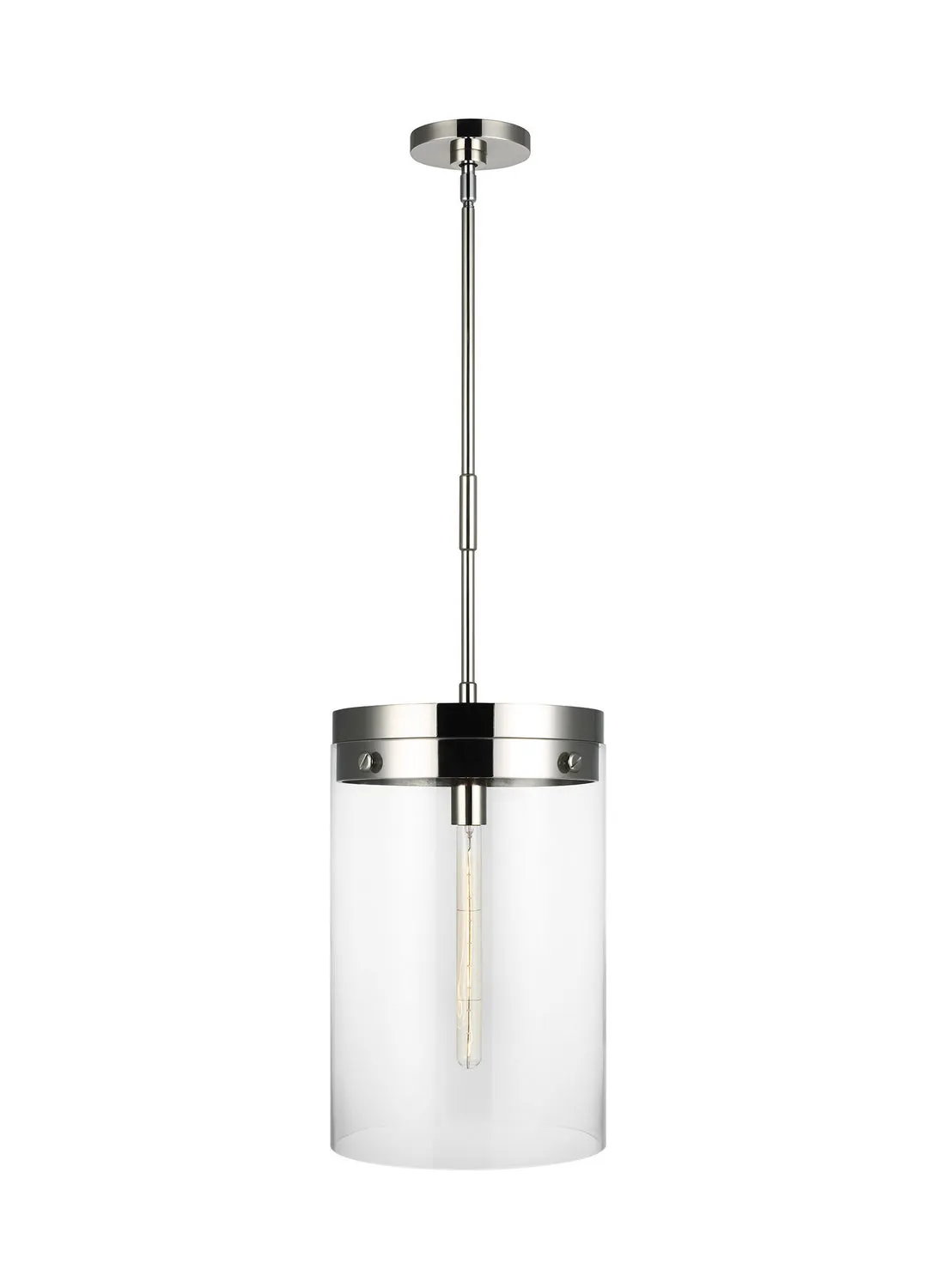 Garrett 1-Light Pendant in Polished Nickel