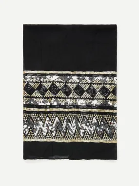 Geometric Sequin Lightweight Scarf