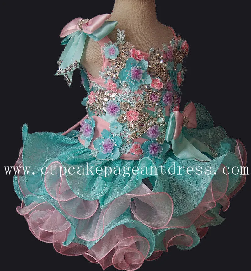 Glitz Beaded Bodice Lace Little Princess Nations Cupcake Pageant Dress