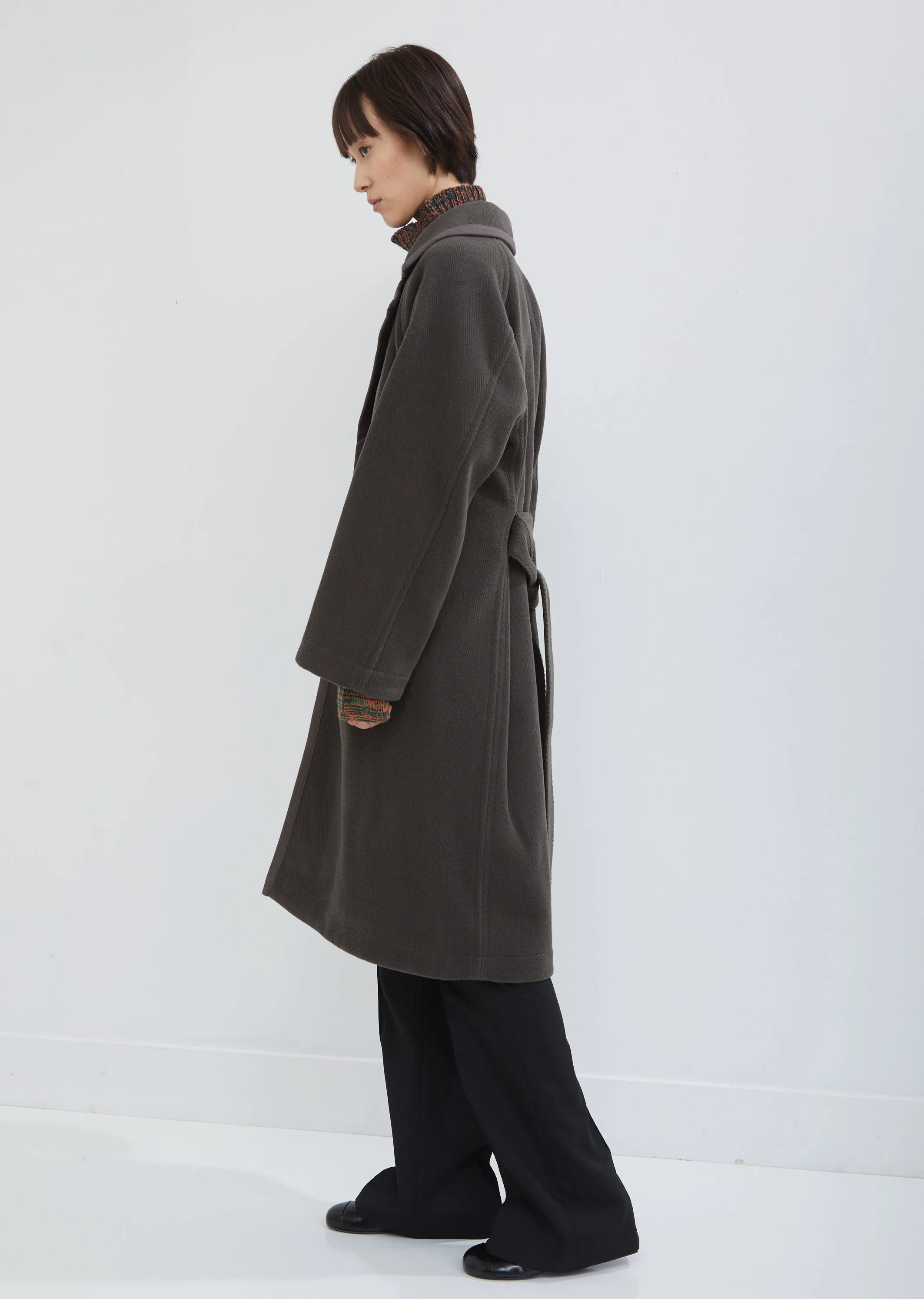 Gown Wrap Wool Coat