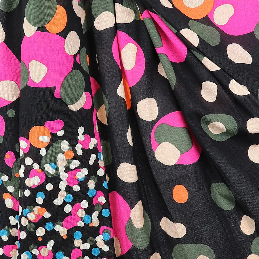 Gradient Spot Print Scarf - Multi