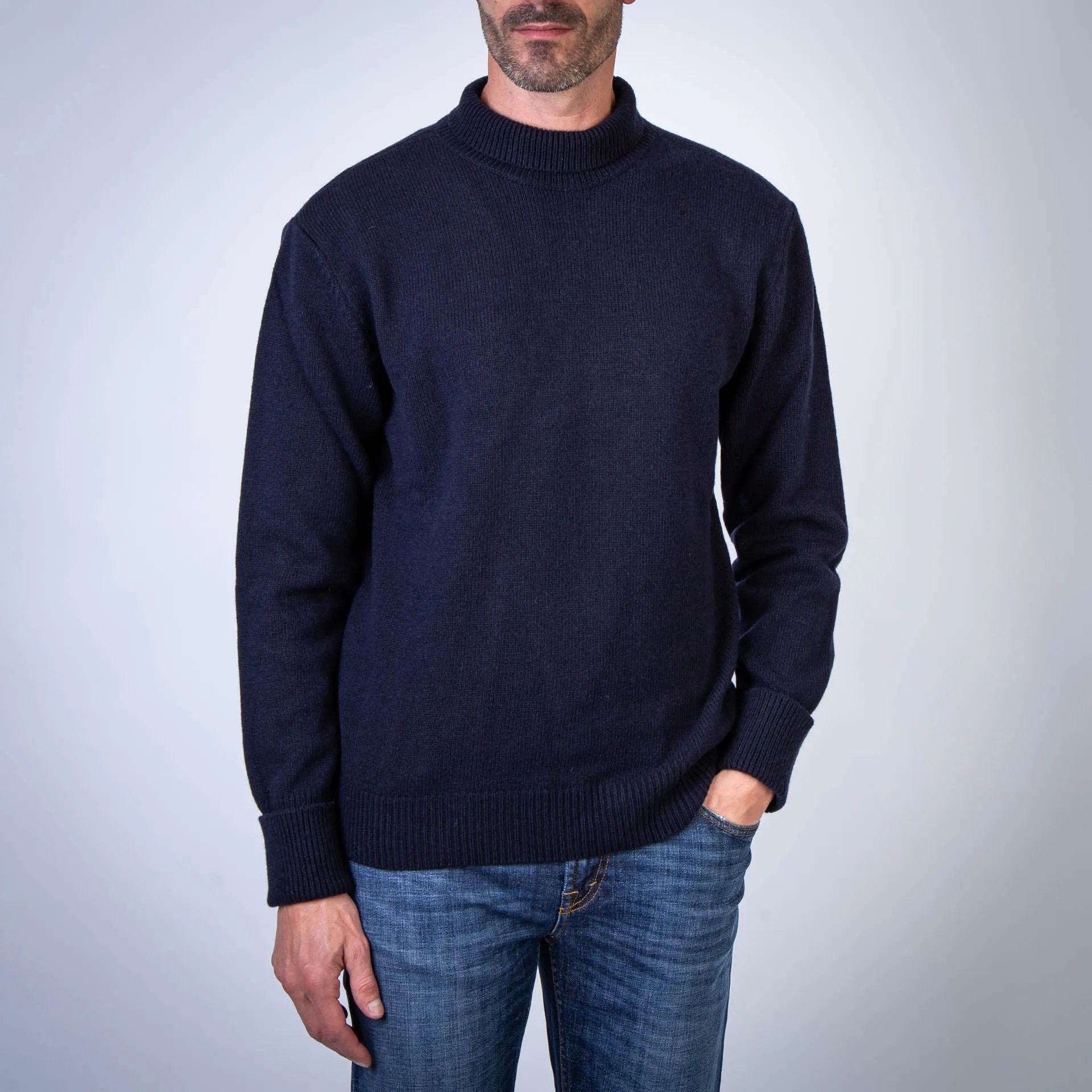 GRP FIRENZE SWEATER TEC RA 7 MOCK NECK BLU