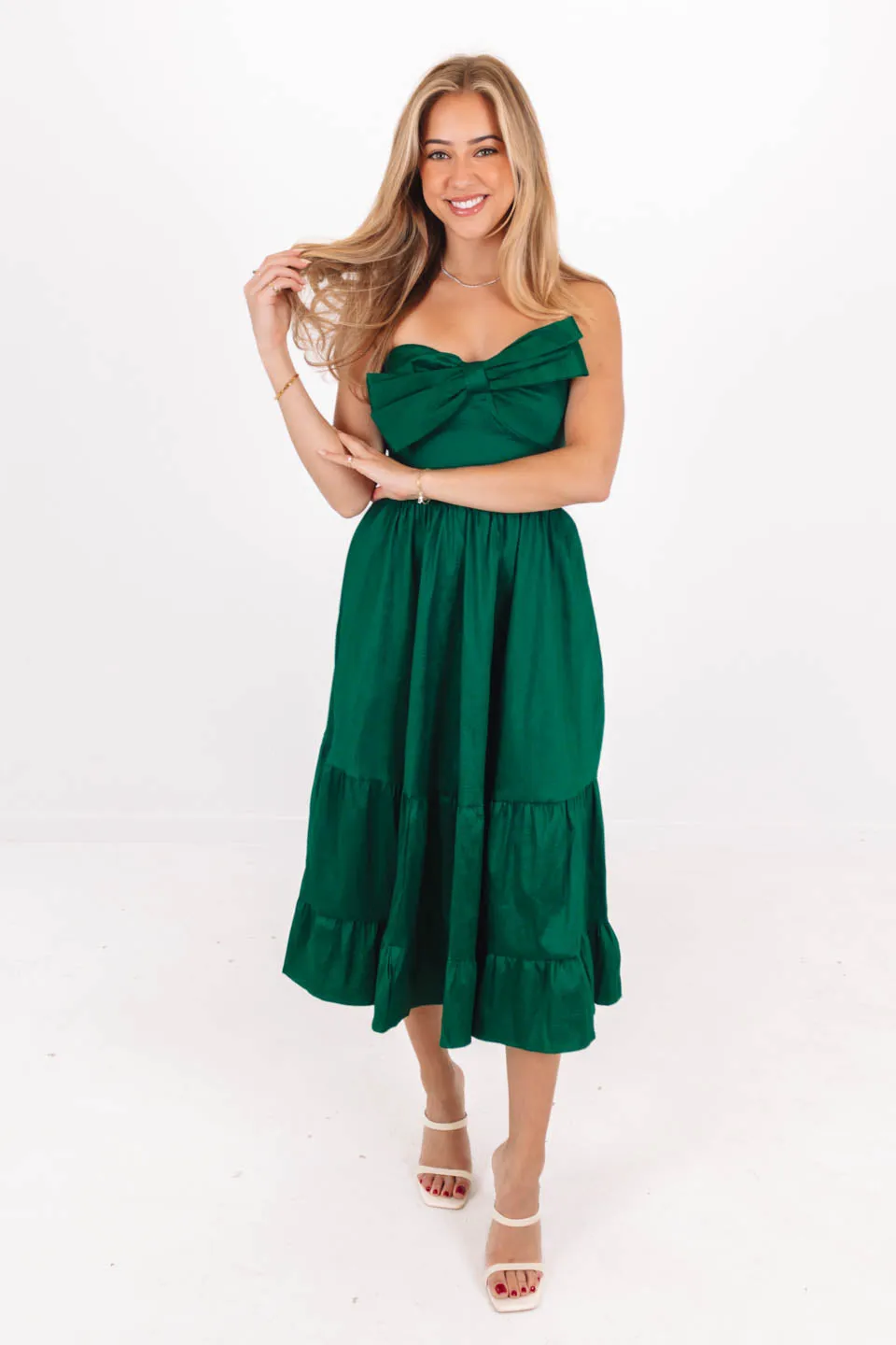 Home For Christmas Midi Dress - Green