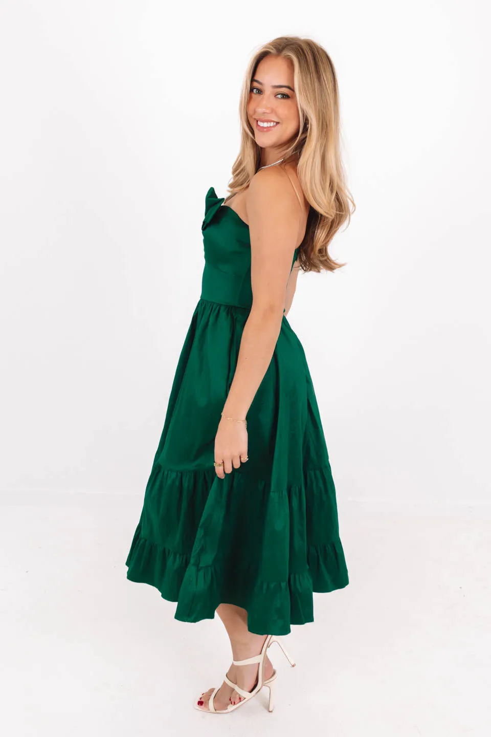 Home For Christmas Midi Dress - Green