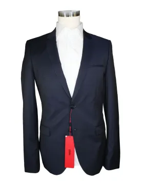 Hugo Boss Sport Coat Dark Blue - Virgin Wool Blazer EU 46 / US 36 R Slim Fit - REDUCED SALE