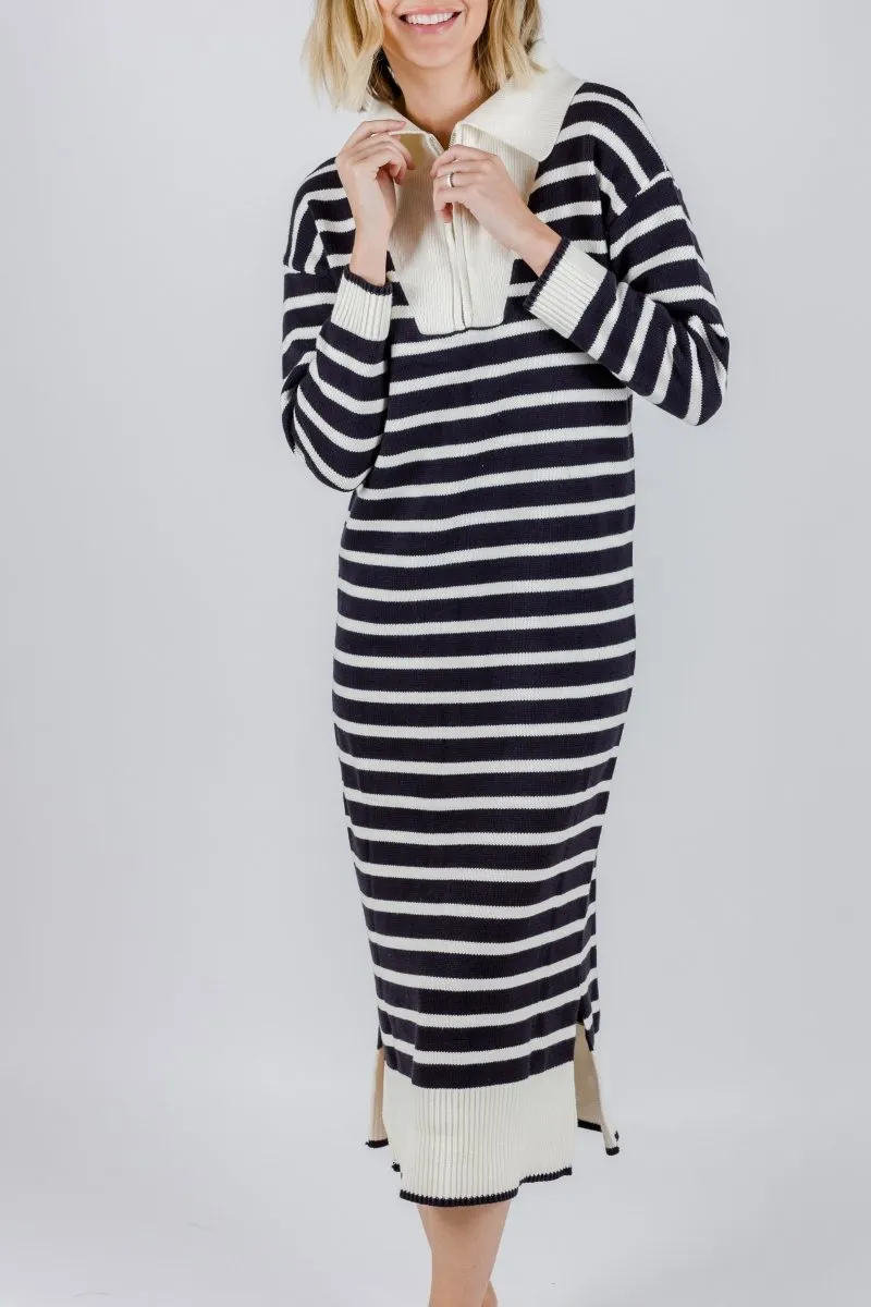 JASMINE DRESS (BLACK/WHITE) 47"