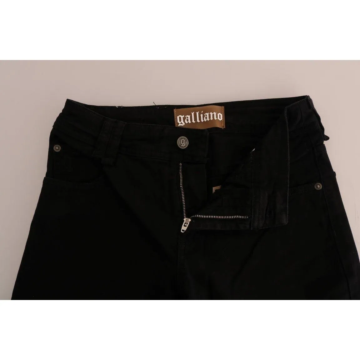 John Galliano Chic Black Regular Fit Denim Jeans