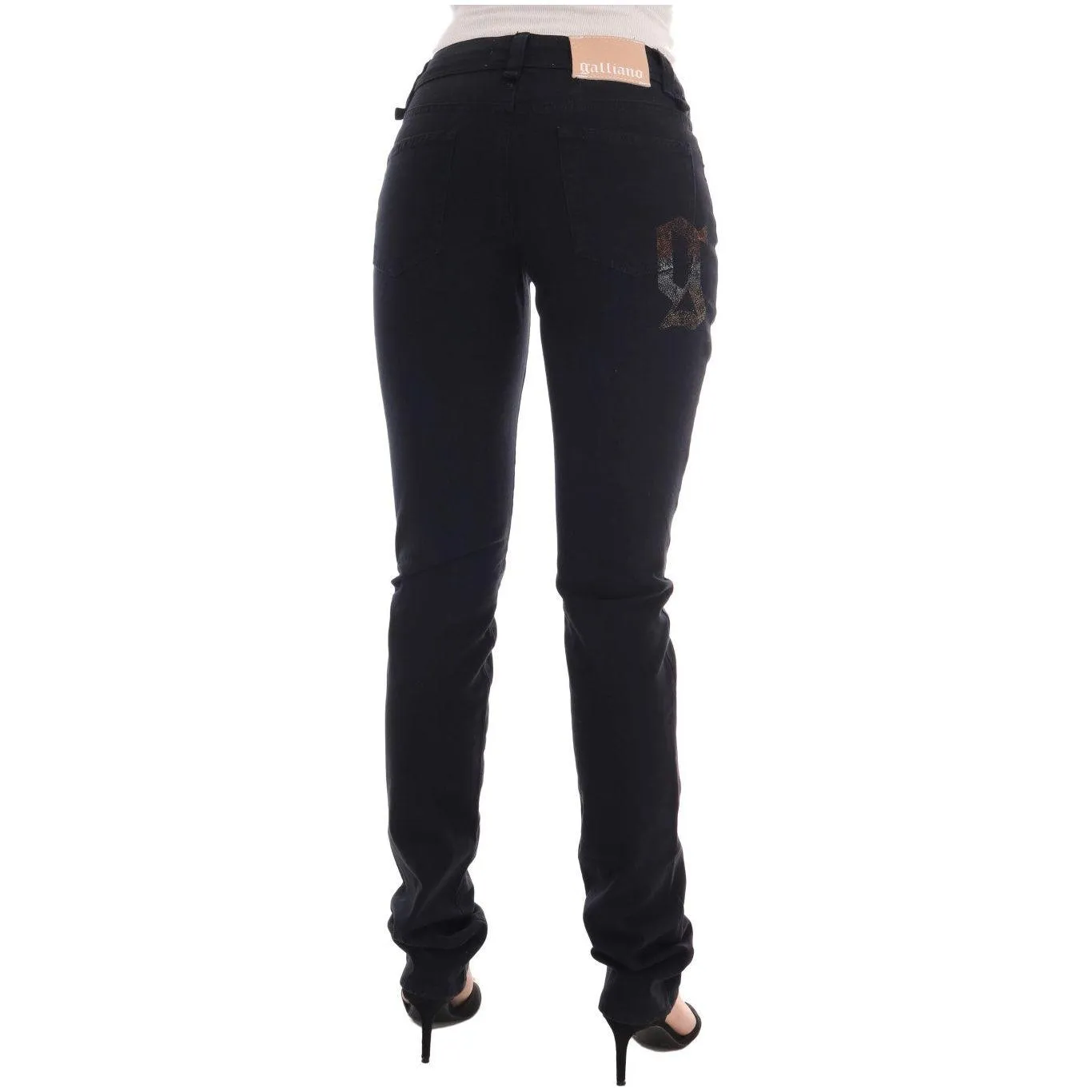 John Galliano Chic Black Regular Fit Denim Jeans