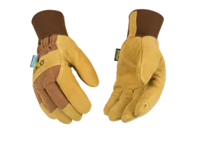 Kinco 1958KWP HydroFlector Heavy Duck Canvas Fabric Suede Pigskin Palm Waterproof Thermal Insulation Glove (One Dozen)