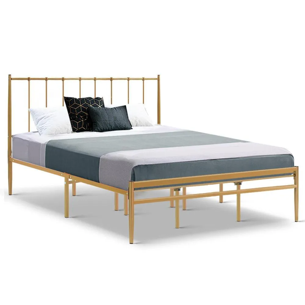 King Package | Amor Bed Gold & Bonita Euro Top Mattress (Medium Firm)