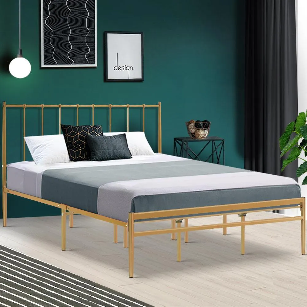 King Package | Amor Bed Gold & Bonita Euro Top Mattress (Medium Firm)