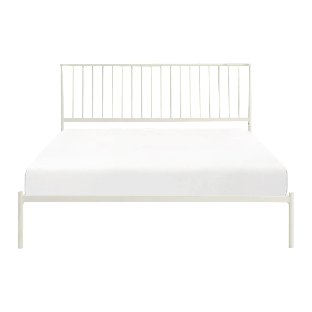 King Platform Bed - White Finish