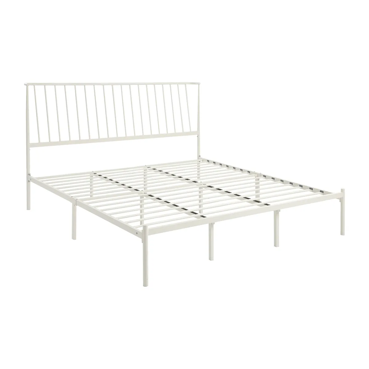 King Platform Bed - White Finish