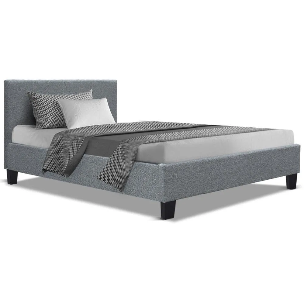 King Single Package | Coogee Bed Grey & Bonita Euro Top Mattress (Medium Firm)