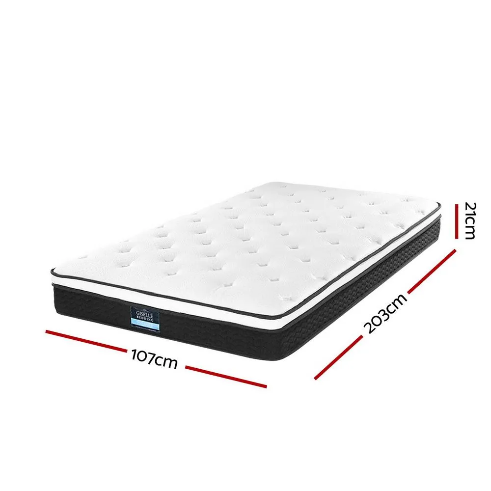 King Single Package | Coogee Bed Grey & Bonita Euro Top Mattress (Medium Firm)