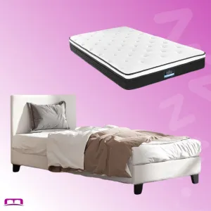 King Single Package | Coogee King Single Bed Frame & Bonita Euro Top Mattress (Medium Firm)