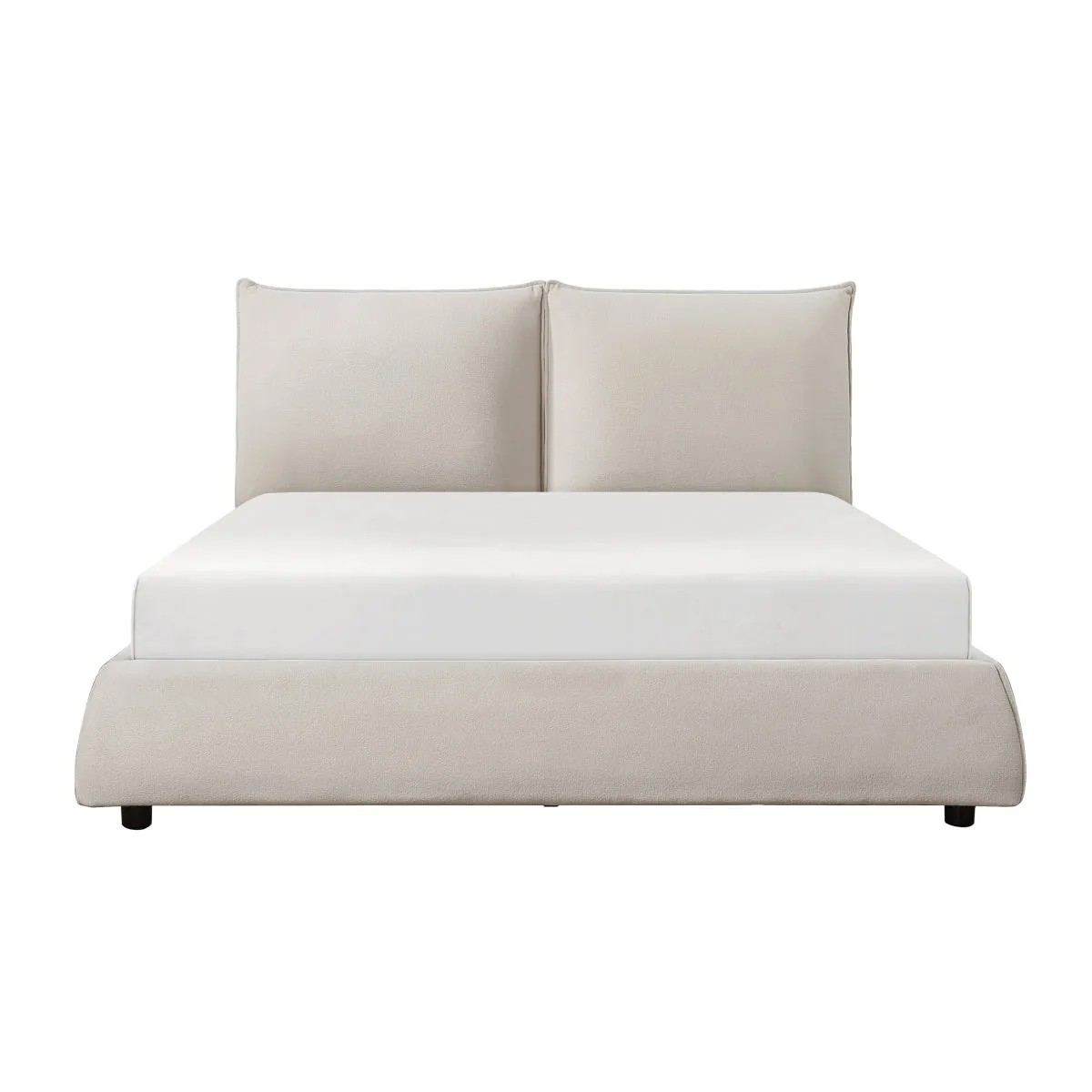 Linna Modern Chenille Upholstered Queen Bed