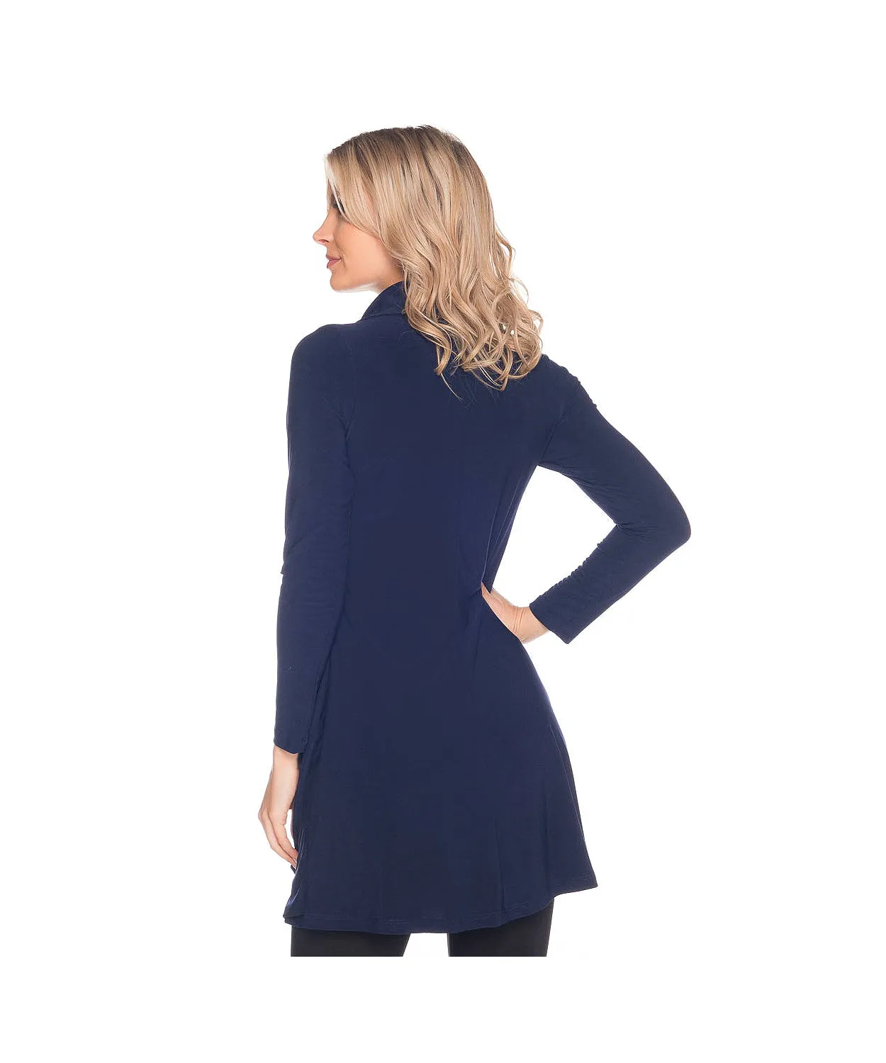 Long Sleeve Zipper Trim Tunic Top