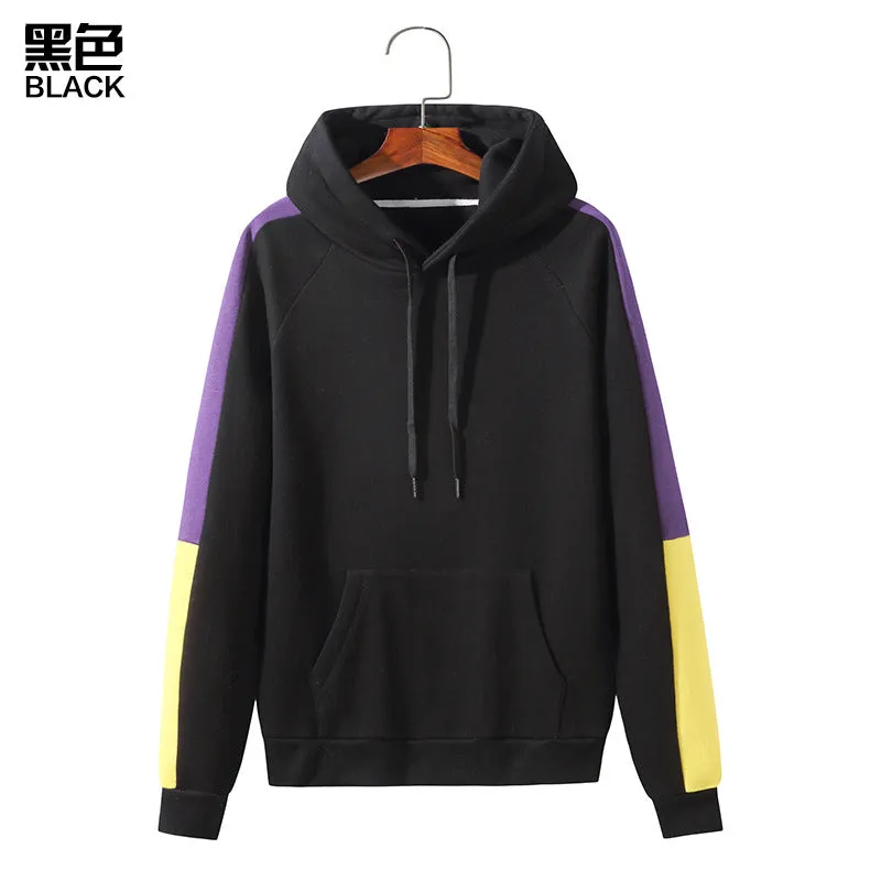 Men Long Sleeved Sports Hooded Sweater Coat