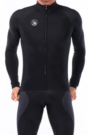 Men's Italian Thermal Cycling Jacket - Black