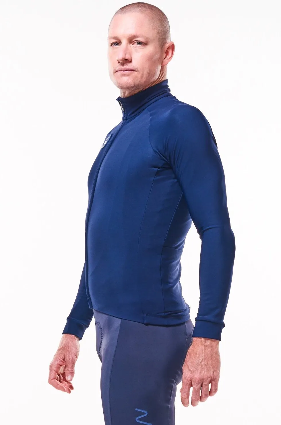 Men's Italian Thermal Cycling Jacket - Deep Navy