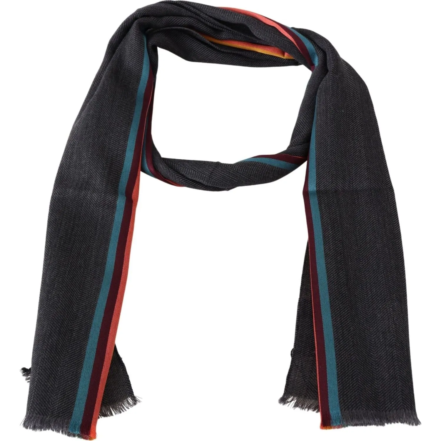 Missoni Elegant Wool-Silk Blend Striped Scarf