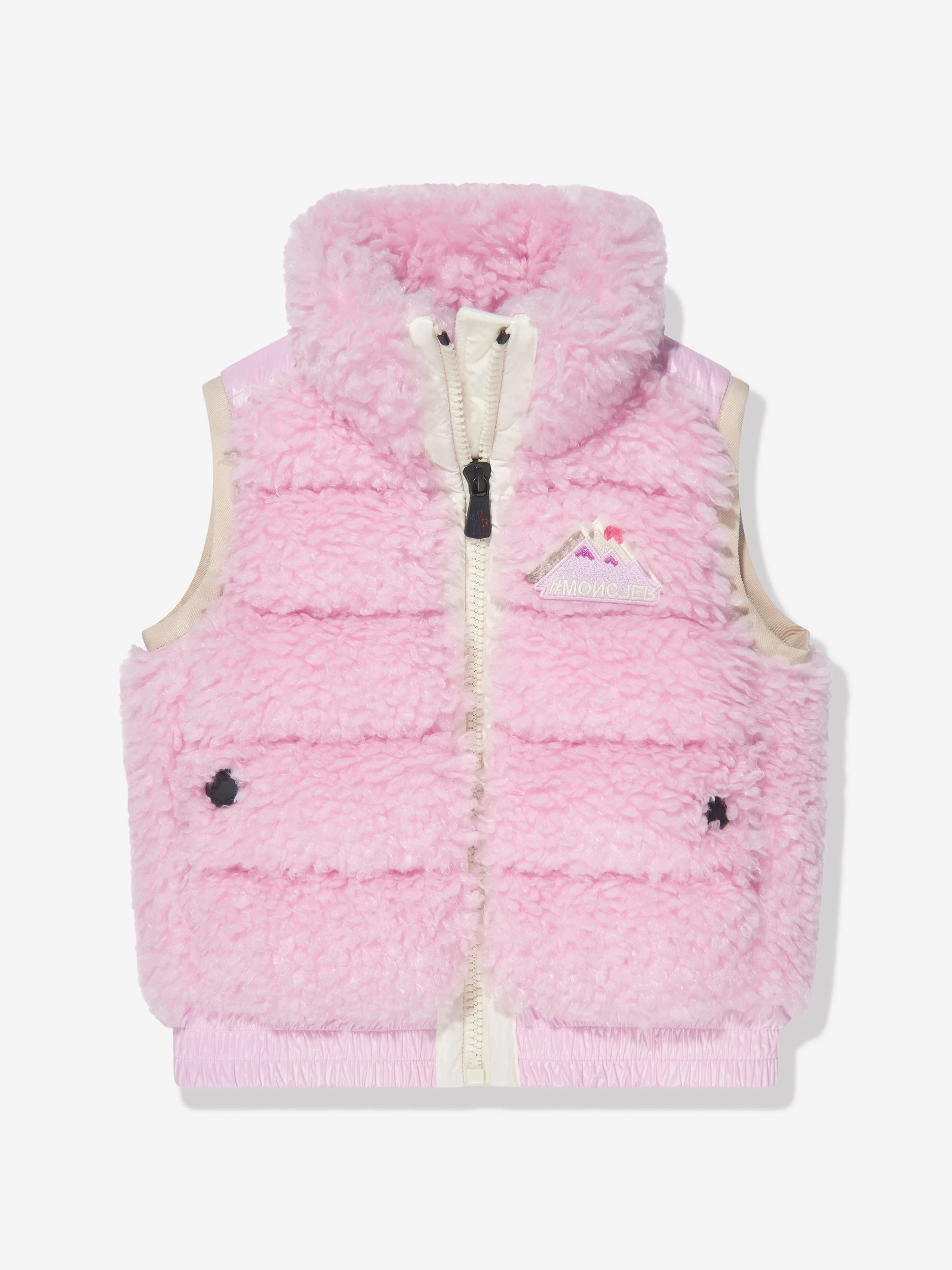 Moncler Grenoble Girls Down Padded Gilet in Pink