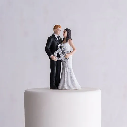 Mr. & Mrs. Ampersand Wedding Cake Topper