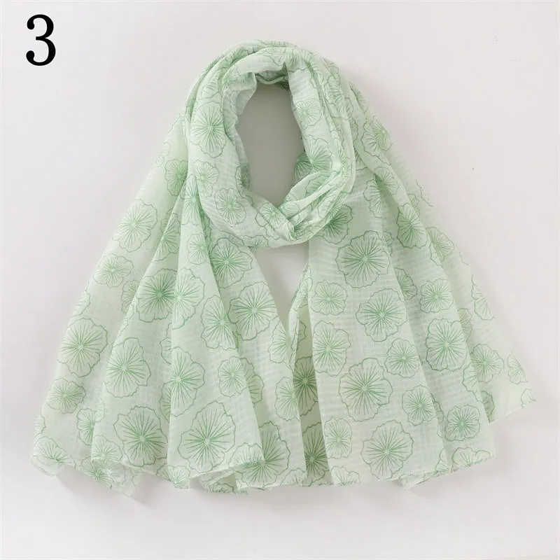 MYP016   Smudged floral print scarf