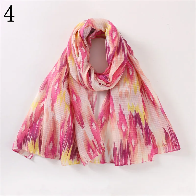 MYP016   Smudged floral print scarf