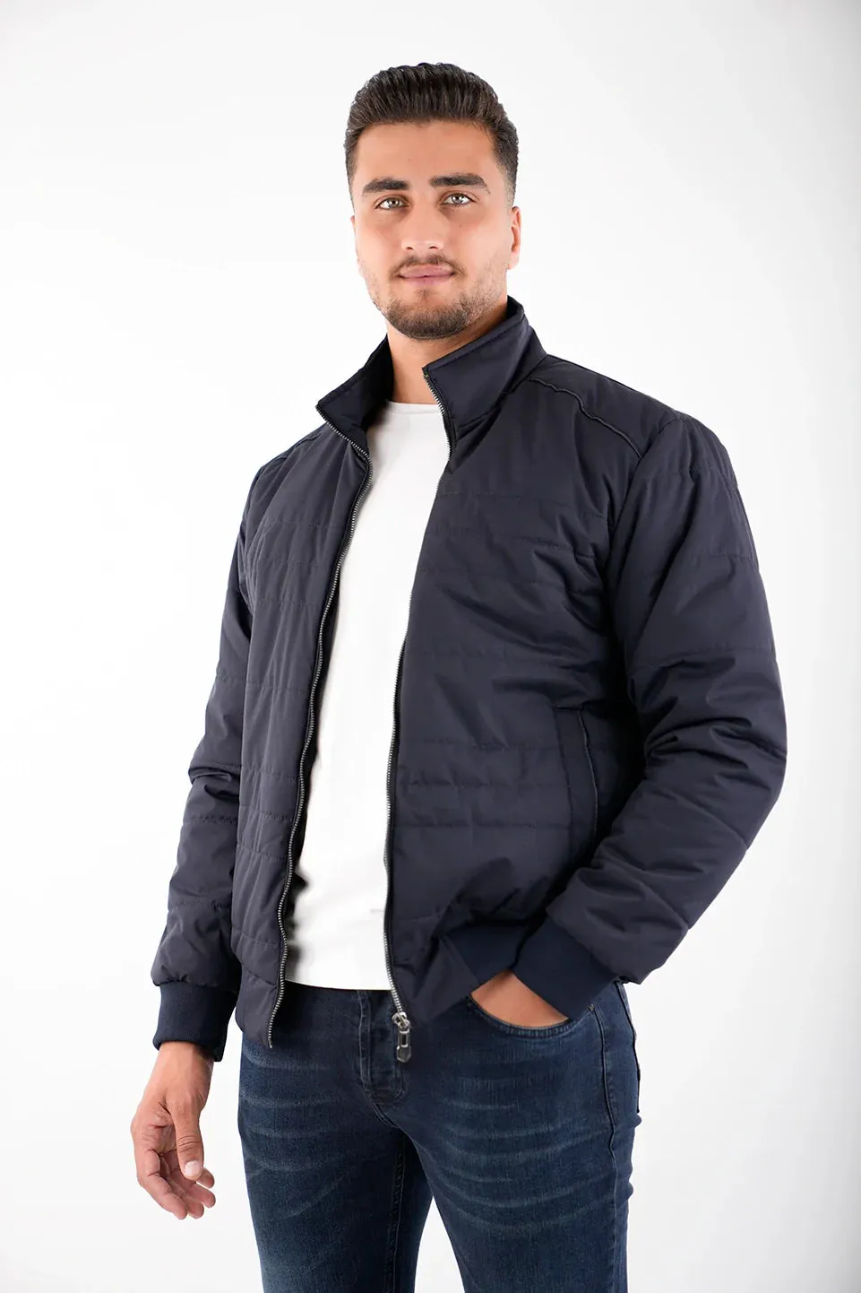 Navy Jackets With Black Code