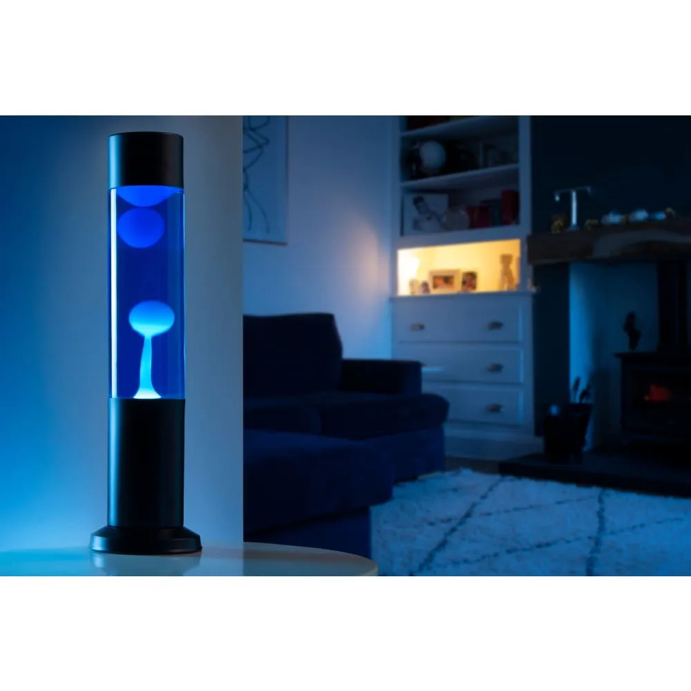 Nova Lava Lamp Blue with White Wax