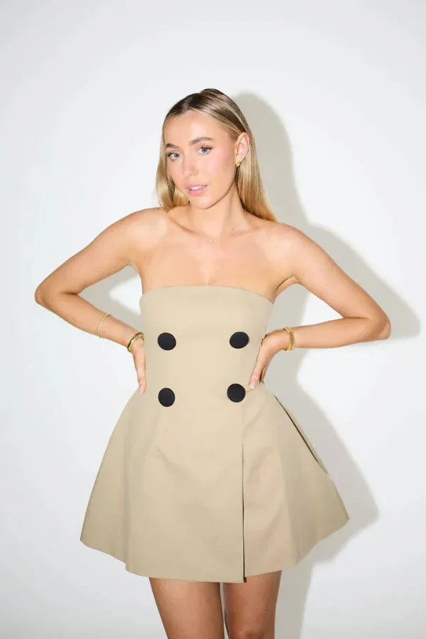 Odd Muse The Ultimate Muse Trench Mini Dress - Beige