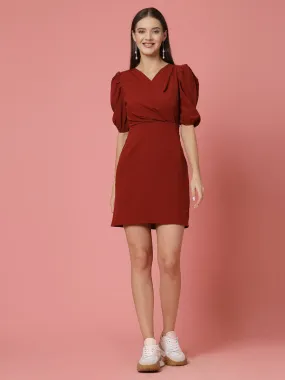 Odour Free V Neck Wrap Dress For Women