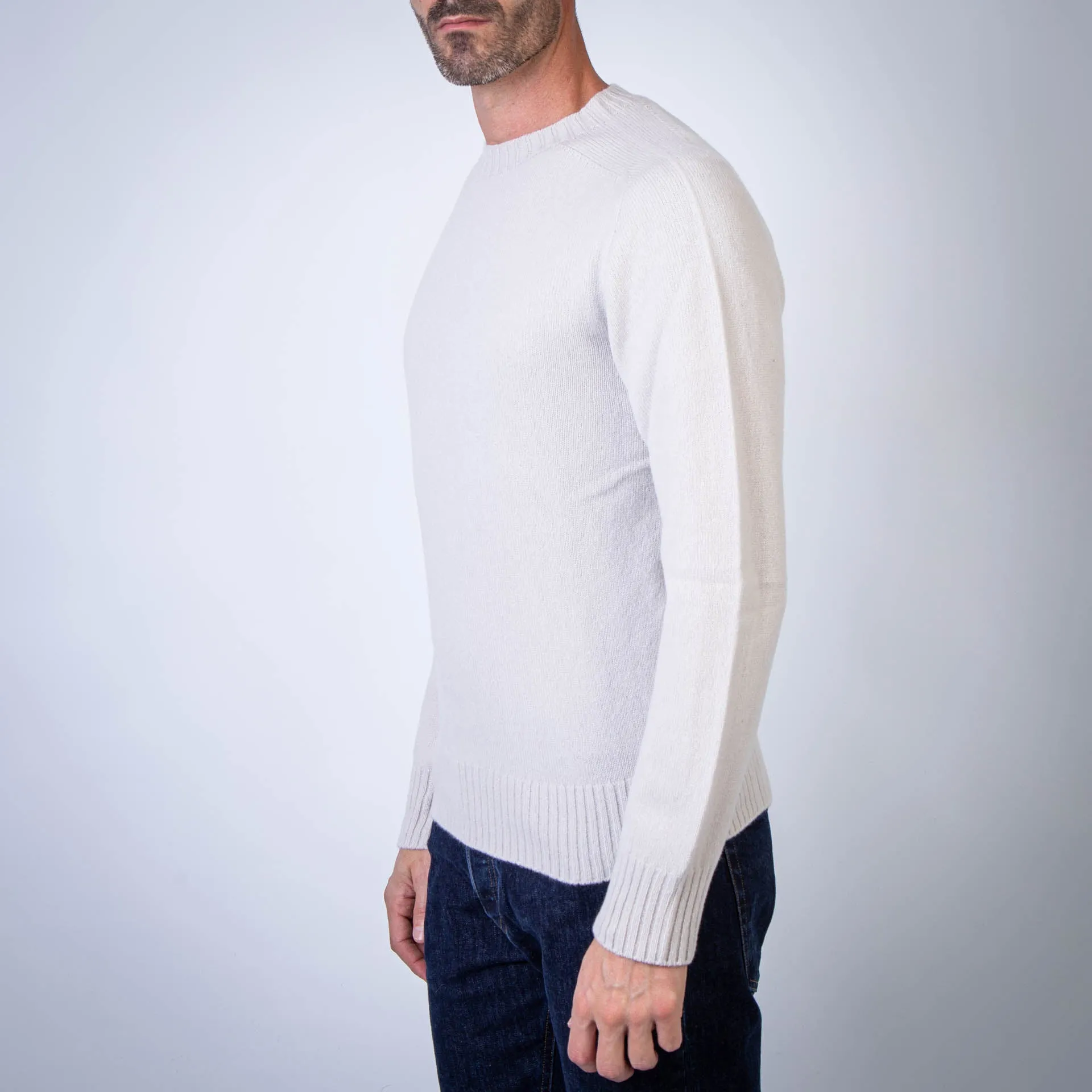 OFFICINE GENERALE SWEATER MKNT310 STONE IVORY