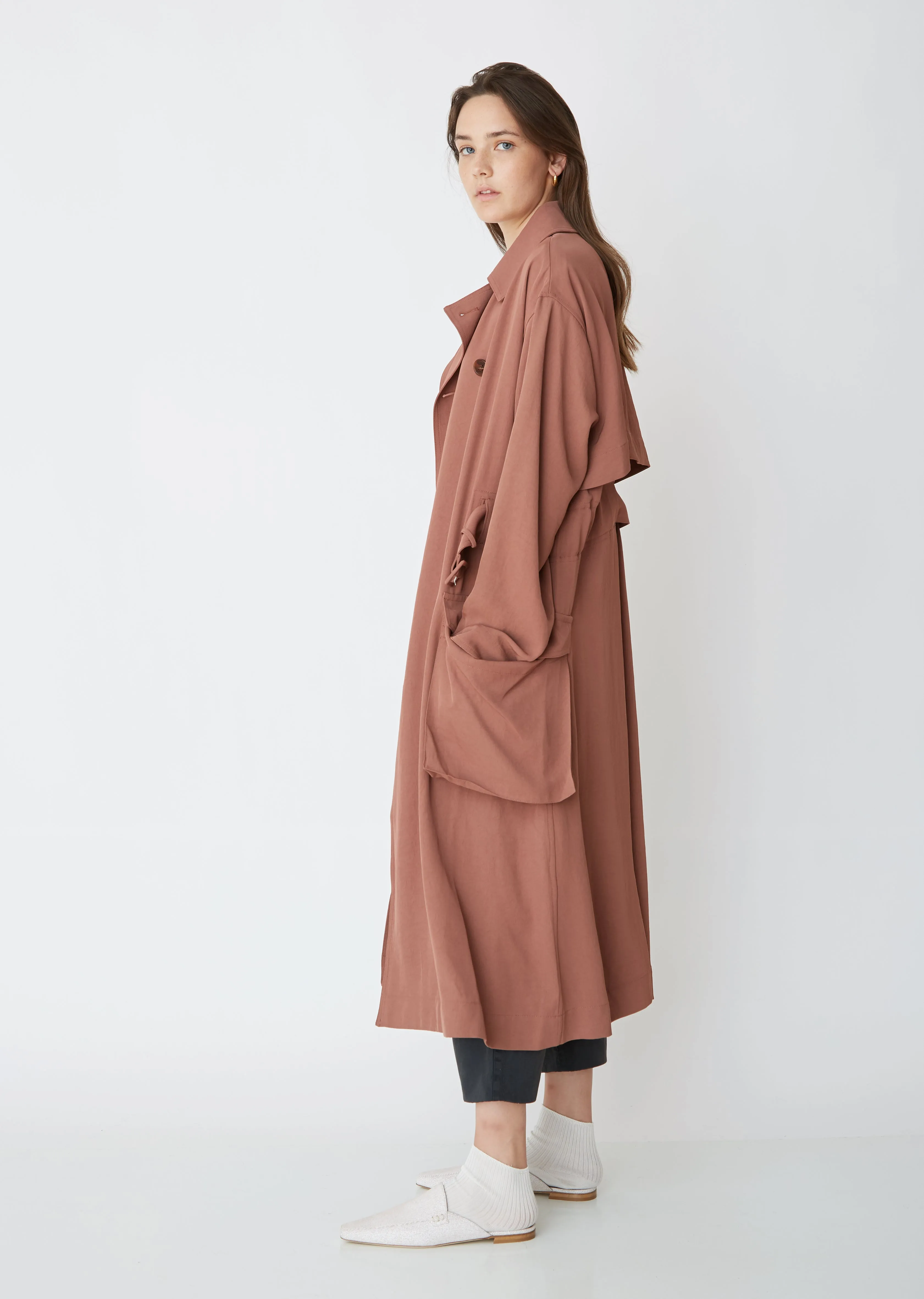 Olicia Fluid Twill Coat