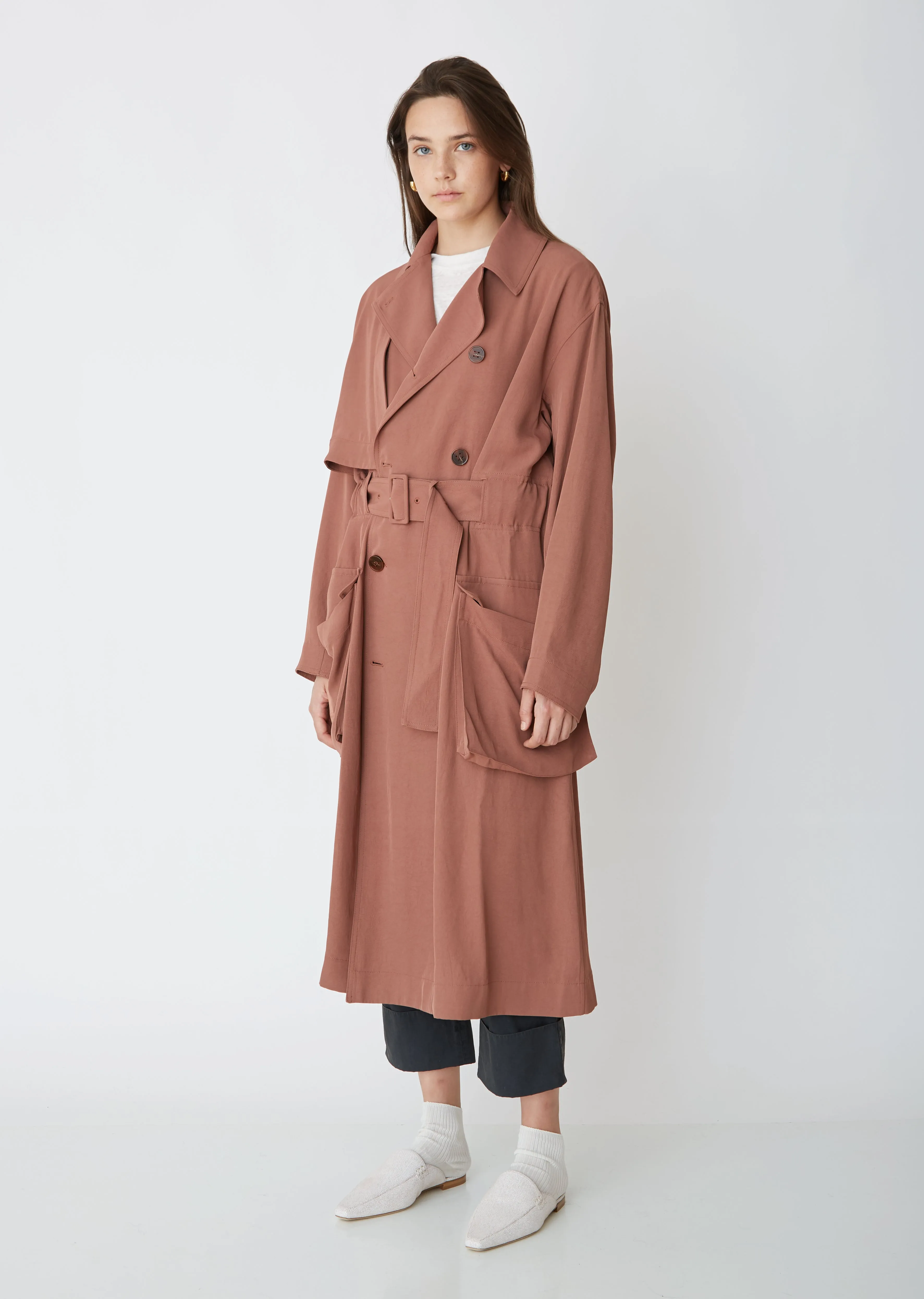 Olicia Fluid Twill Coat