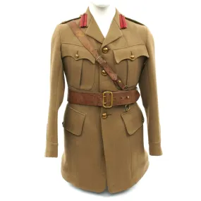 Original British WWI Major's Tunic and Sam Brown Belt Set from King Edward's Horse Regiment