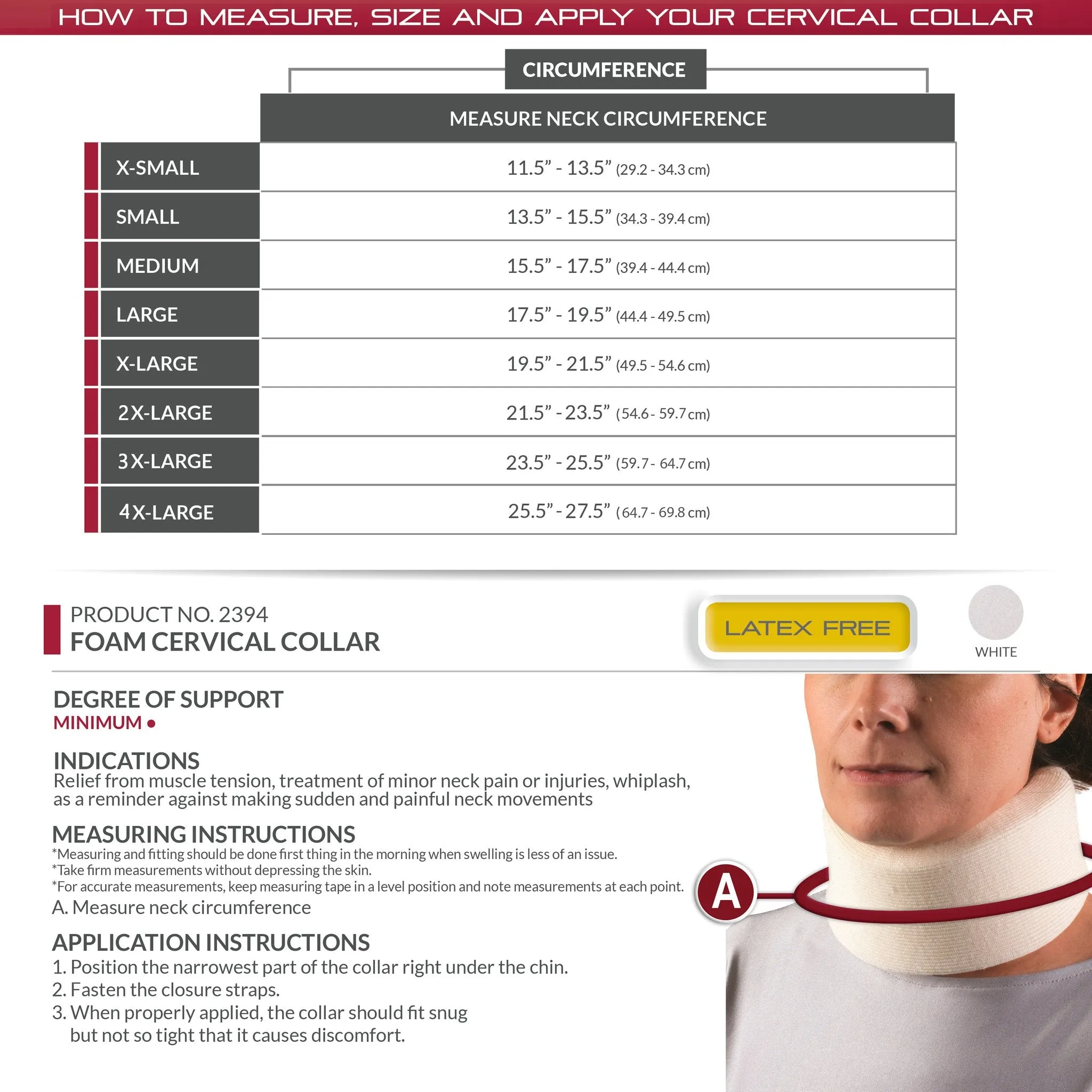 OTC FOAM CERVICAL COLLAR - 2394