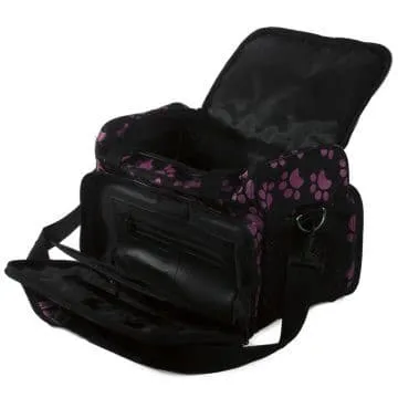 Paw Print Pet Travel Bag - Berry