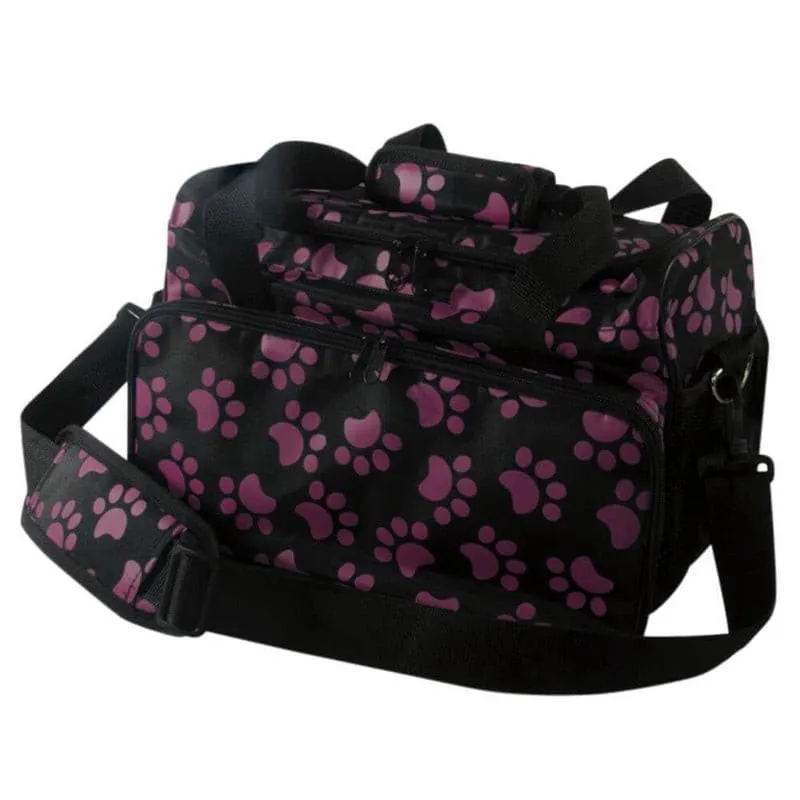 Paw Print Pet Travel Bag - Berry