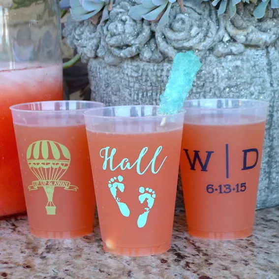 Personalized Baby Shower Frost Flex Cups