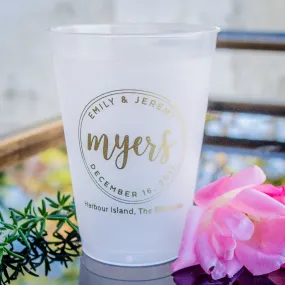 Personalized Bordered Shatterproof Cups